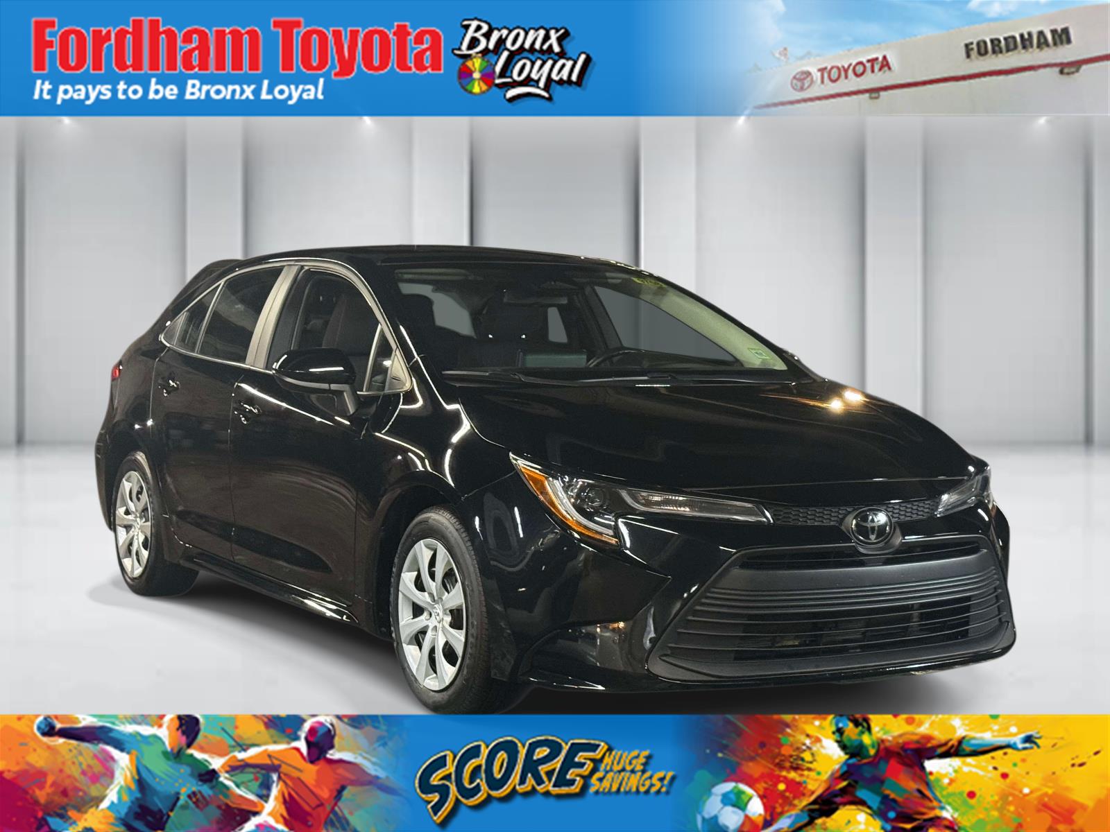 Midnight Black Metallic 2024 Toyota Corolla LE FWD Sedan Front-Wheel Drive Continuously Variable Transmission