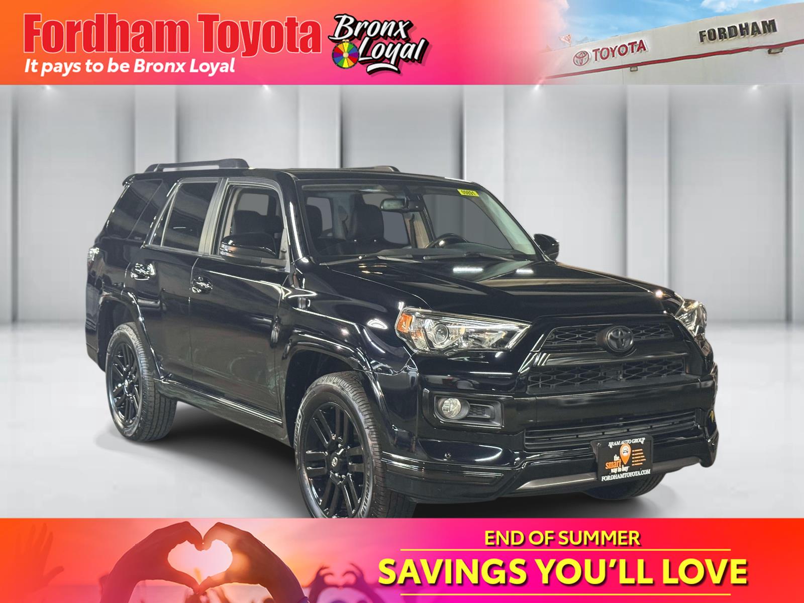Midnight Black Metallic 2019 Toyota 4Runner SUV / Crossover All-Wheel Drive Automatic