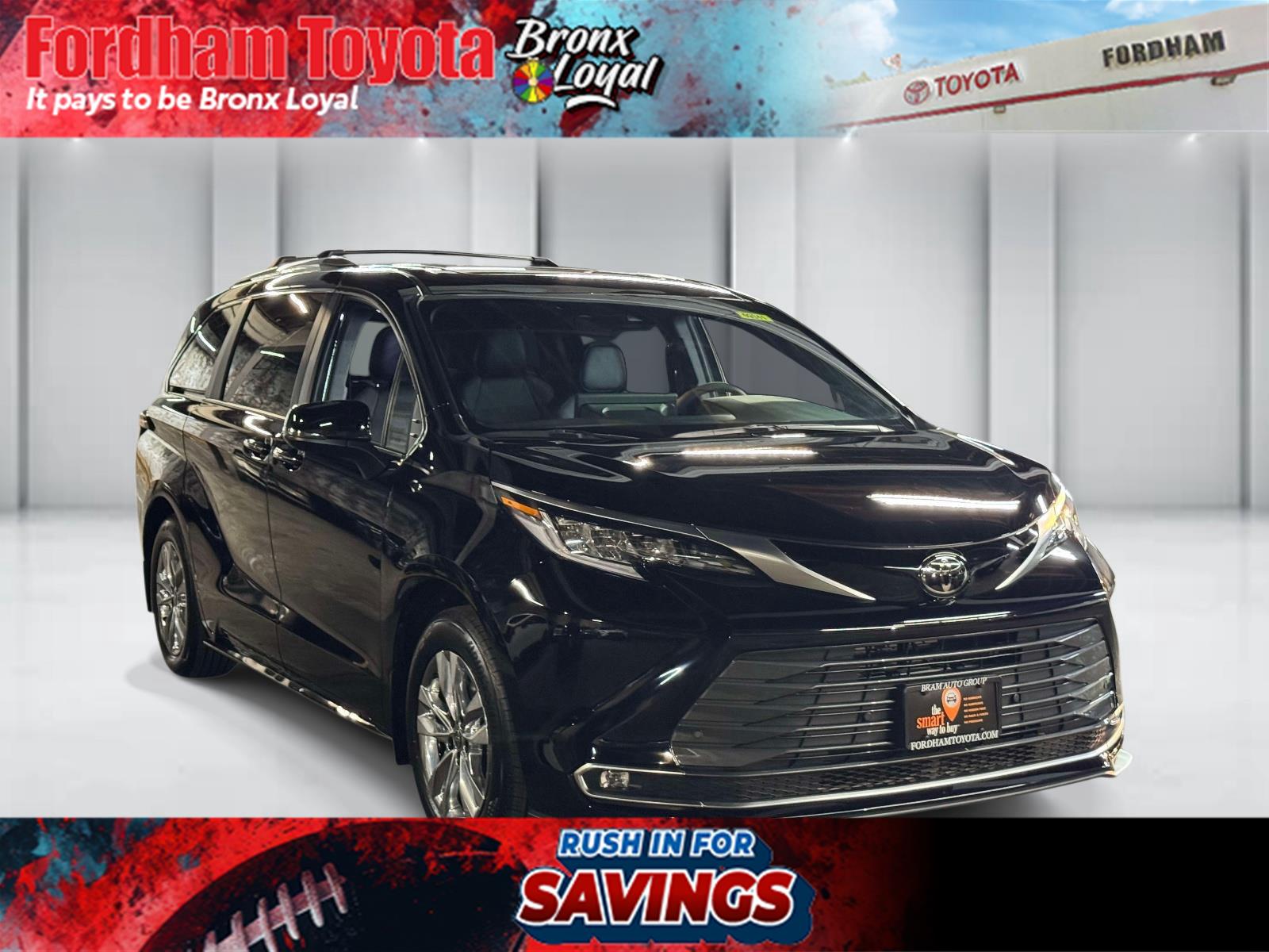 Midnight Black Metallic 2026 Toyota Sienna Minivan All-Wheel Drive Continuously Variable Transmission