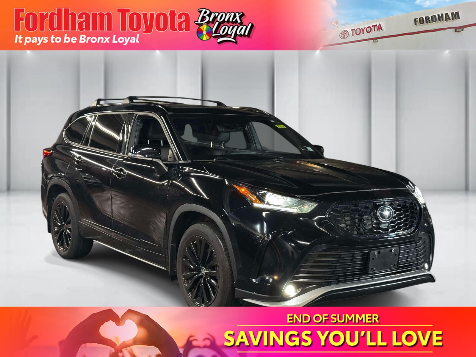 Midnight Black Metallic 2024 Toyota Highlander SUV / Crossover All-Wheel Drive Automatic