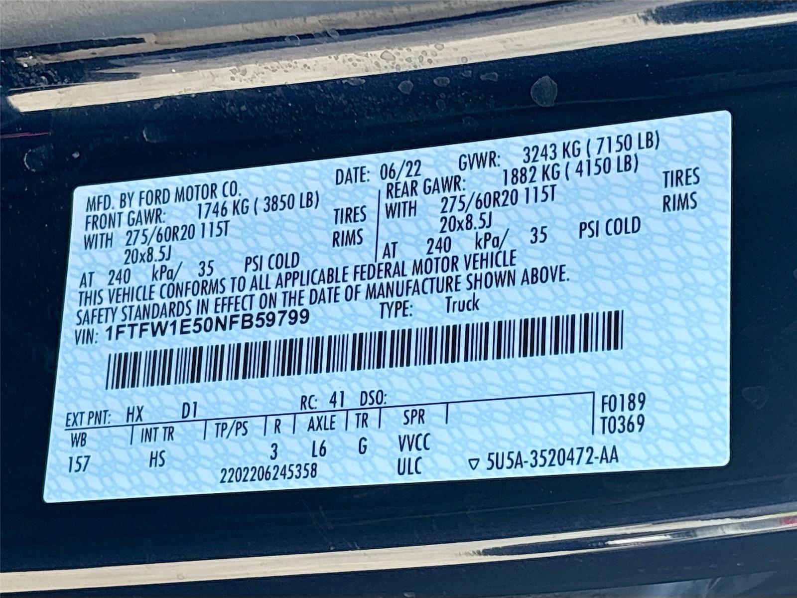 2022 Ford F-150 LARIAT