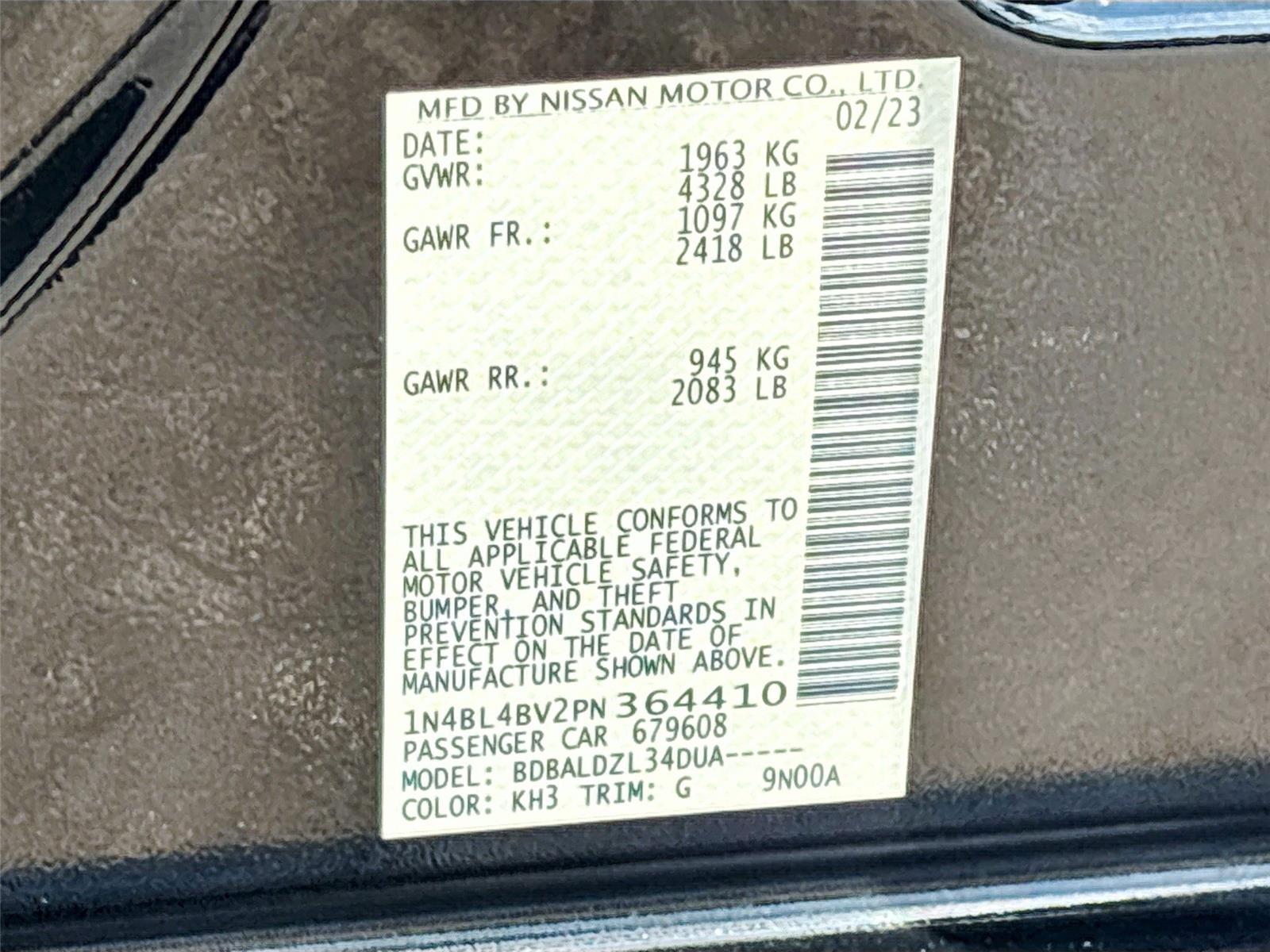 2023 Nissan Altima 2.5 S