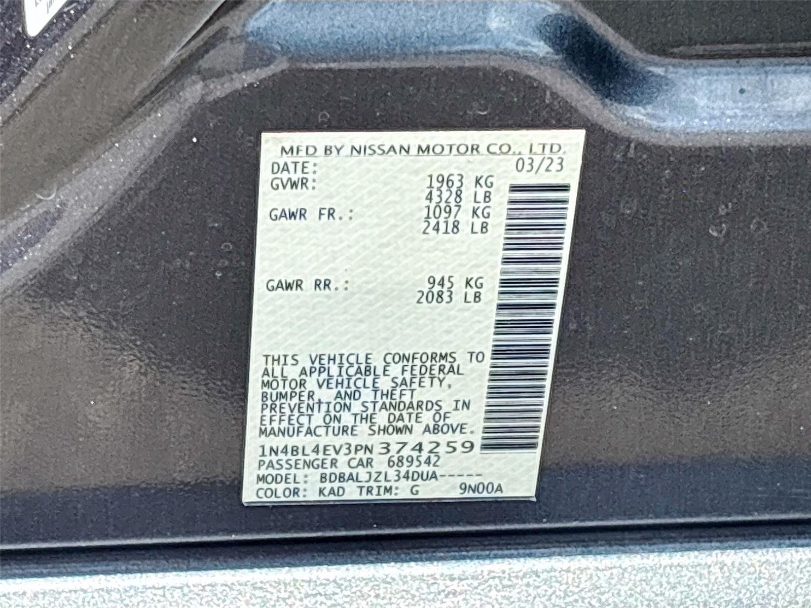 2023 Nissan Altima 2.5 SL