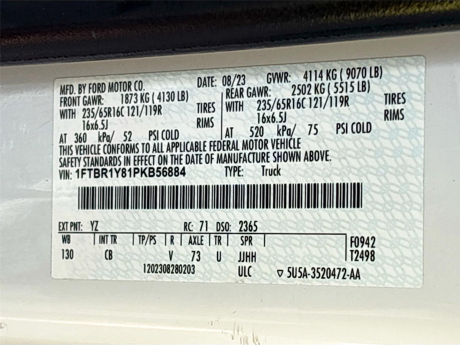 2023 Ford Transit Cargo Van