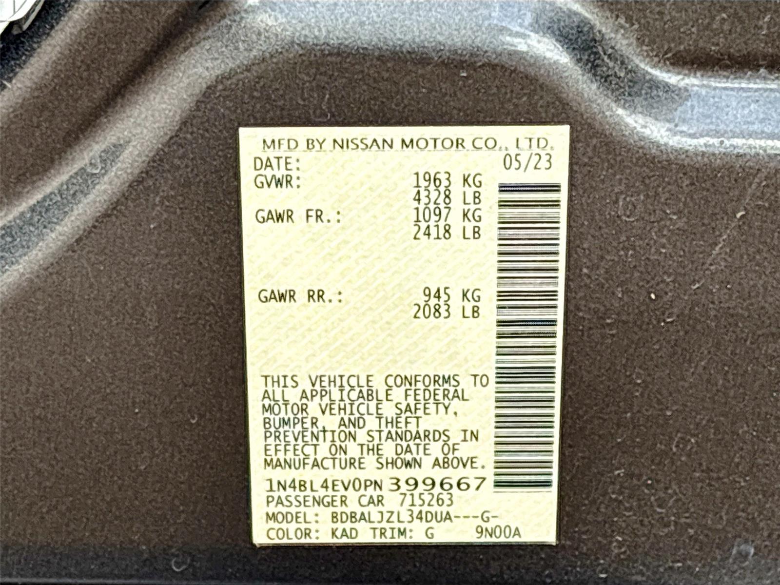 2023 Nissan Altima 2.5 SL