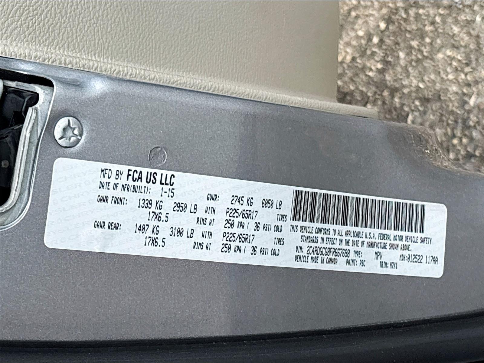 2015 Dodge Grand Caravan SXT