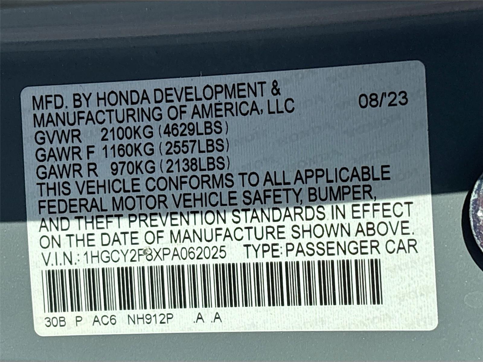 2023 Honda Accord Hybrid Touring
