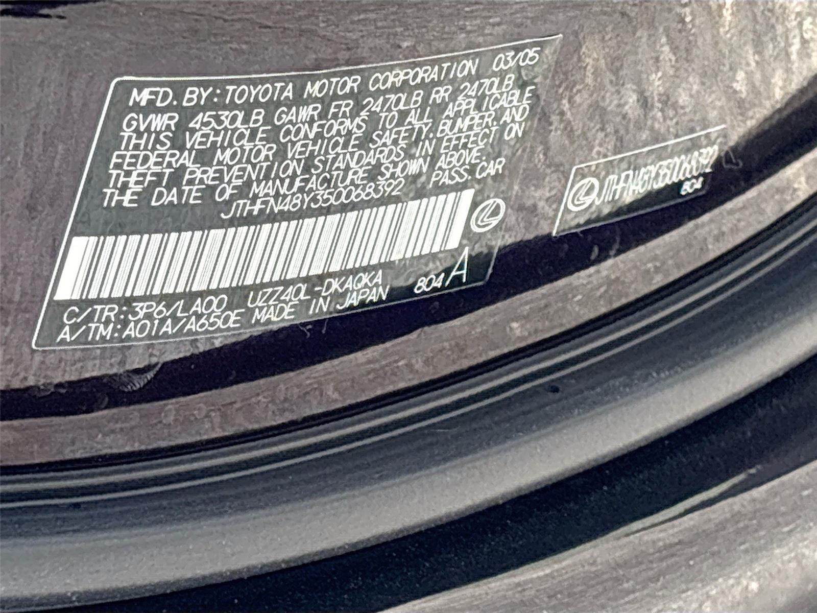 2005 Lexus SC 430