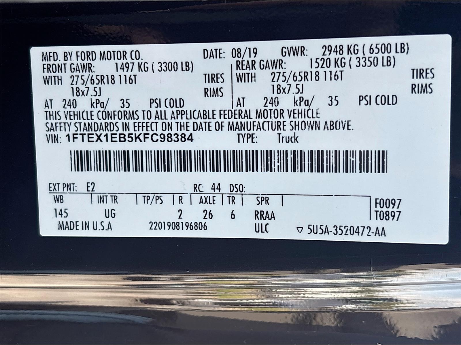 2019 Ford F-150 XLT
