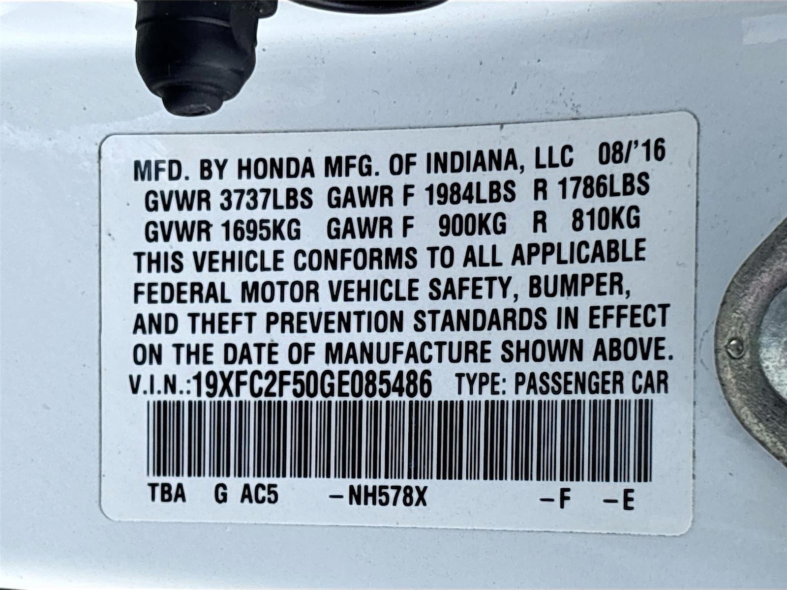 2016 Honda Civic Sedan LX