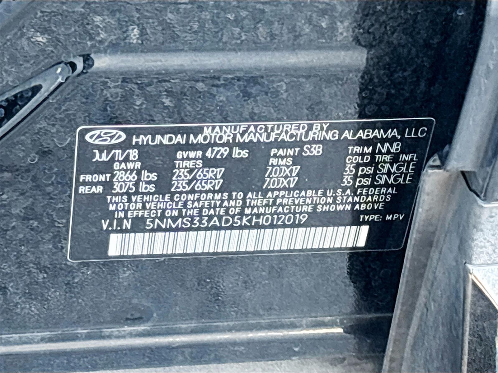 2019 Hyundai Santa Fe SEL