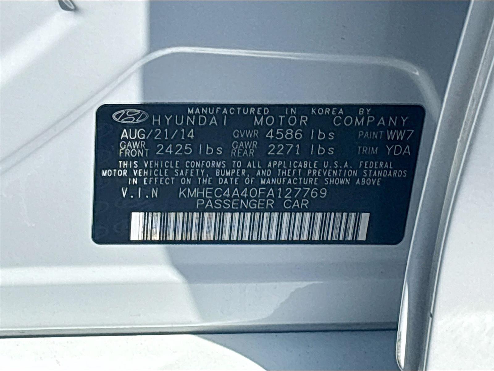 2015 Hyundai Sonata Hybrid