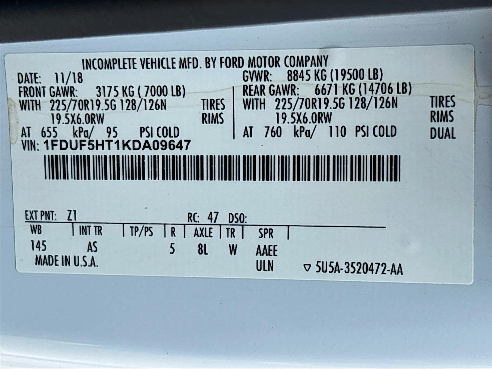 2019 Ford Super Duty F-550 DRW XL