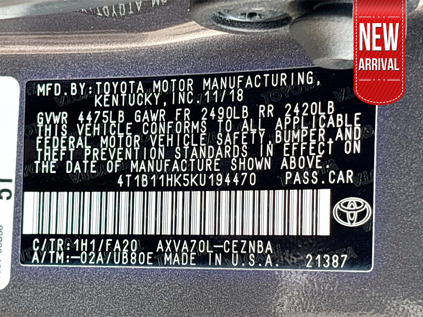 2019 Toyota Camry LE