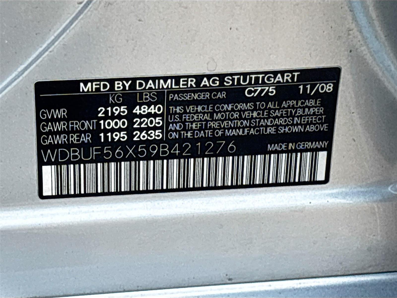 2009 Mercedes-Benz E-Class Sport 3.5L