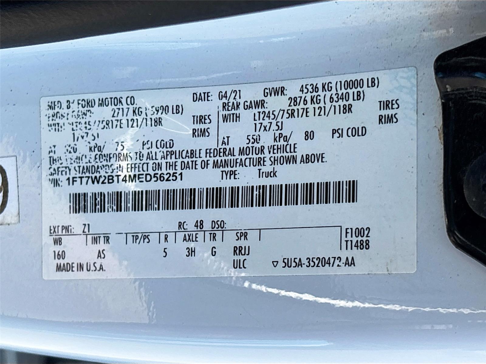 2021 Ford Super Duty F-250 SRW XL