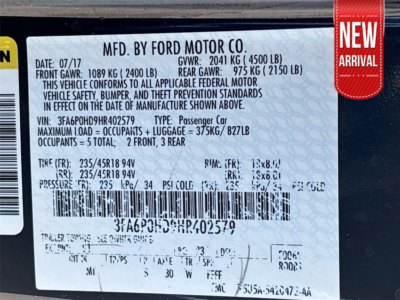 2017 Ford Fusion SE