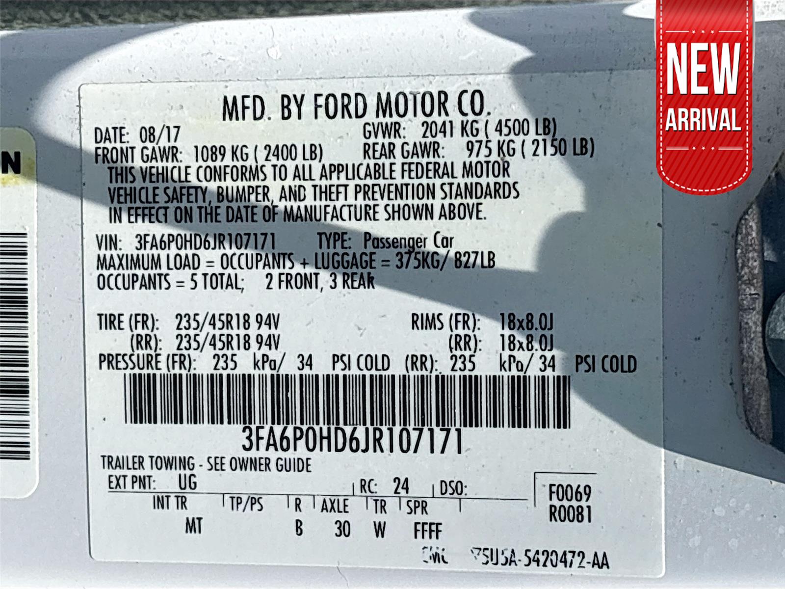 2018 Ford Fusion SE