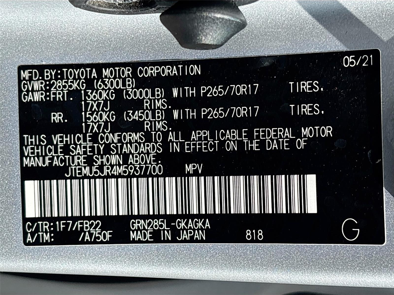2021 Toyota 4Runner SR5