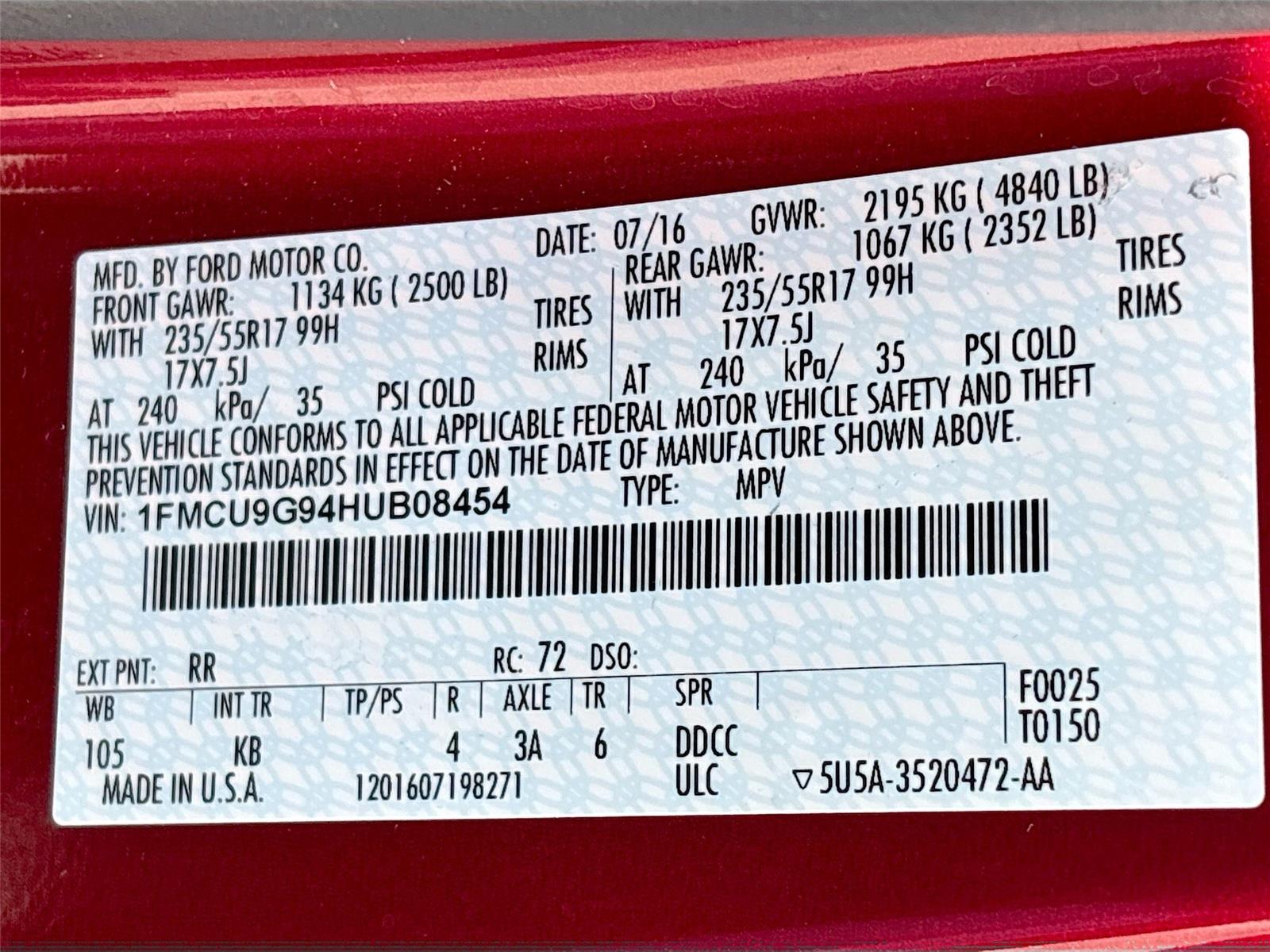 2017 Ford Escape SE