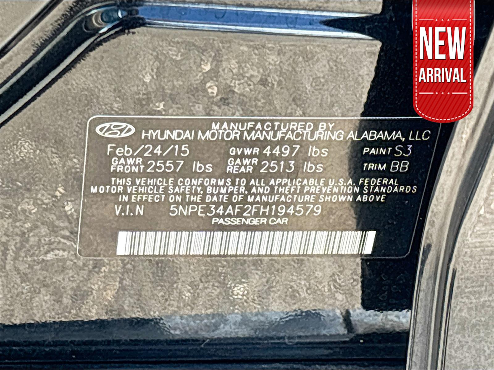 2015 Hyundai Sonata 2.4L Limited