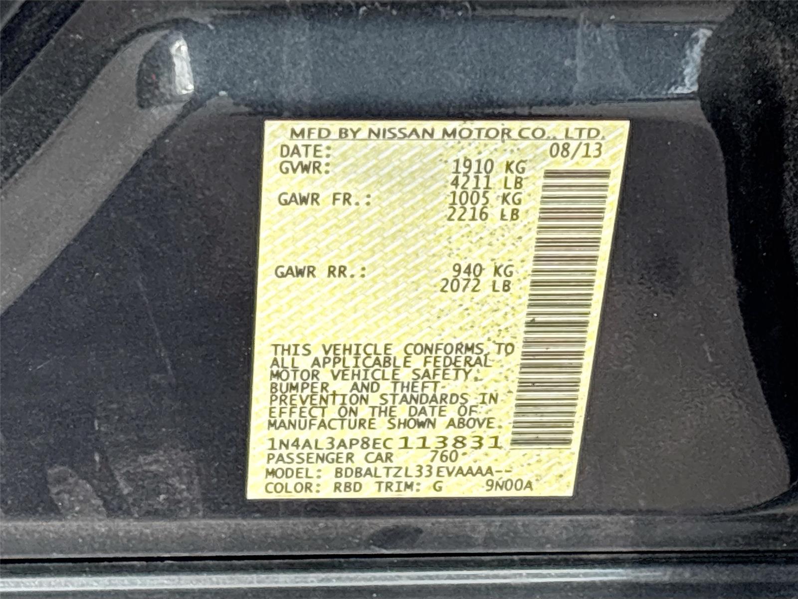 2014 Nissan Altima 2.5 SV