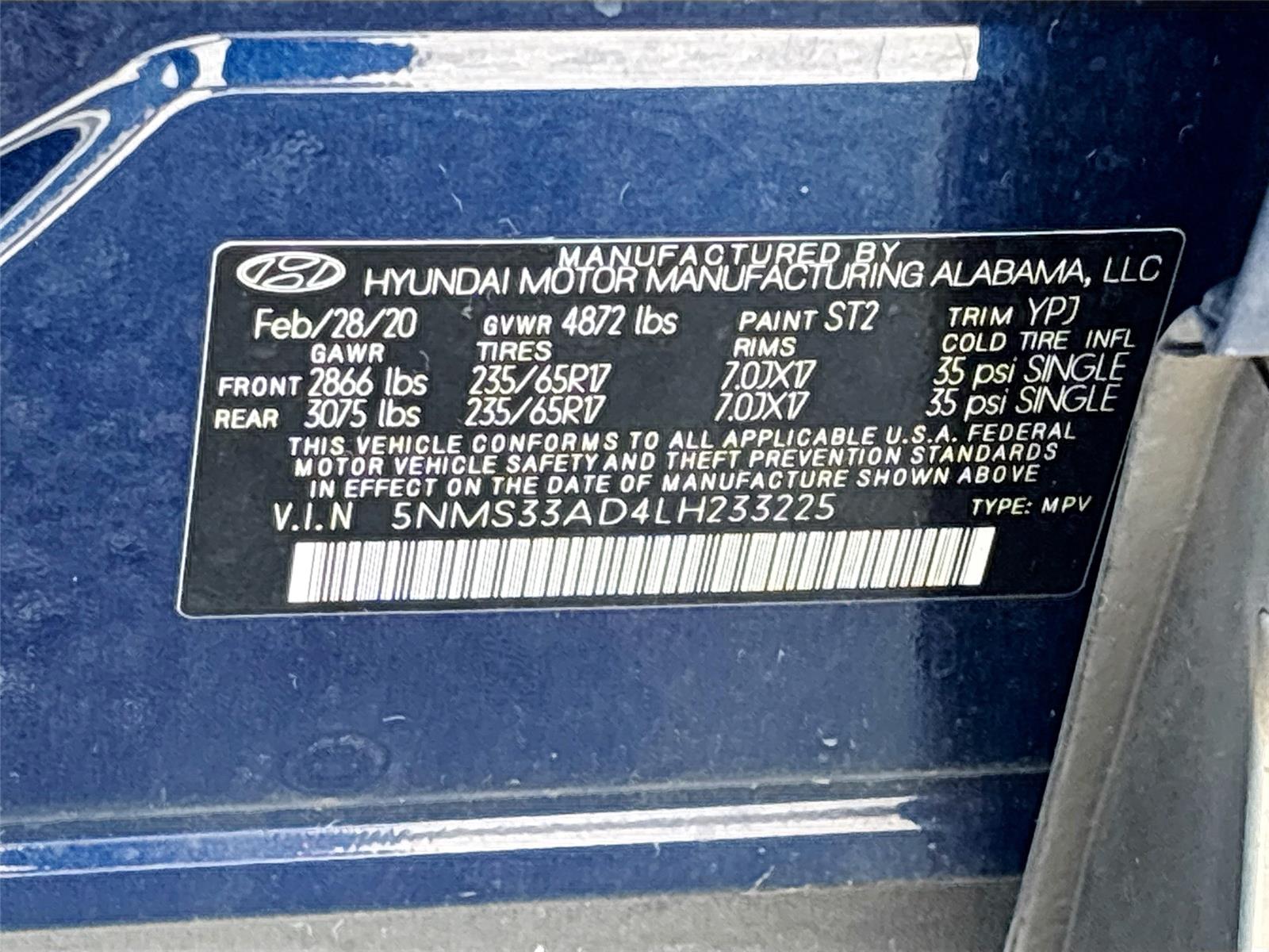 2020 Hyundai Santa Fe SEL