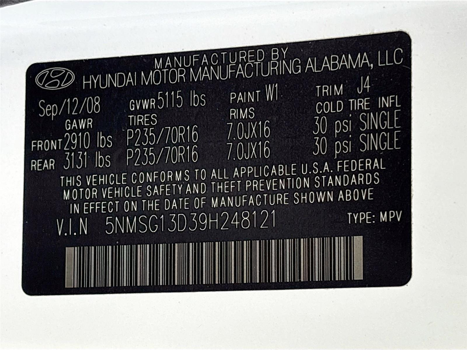 2009 Hyundai Santa Fe GLS