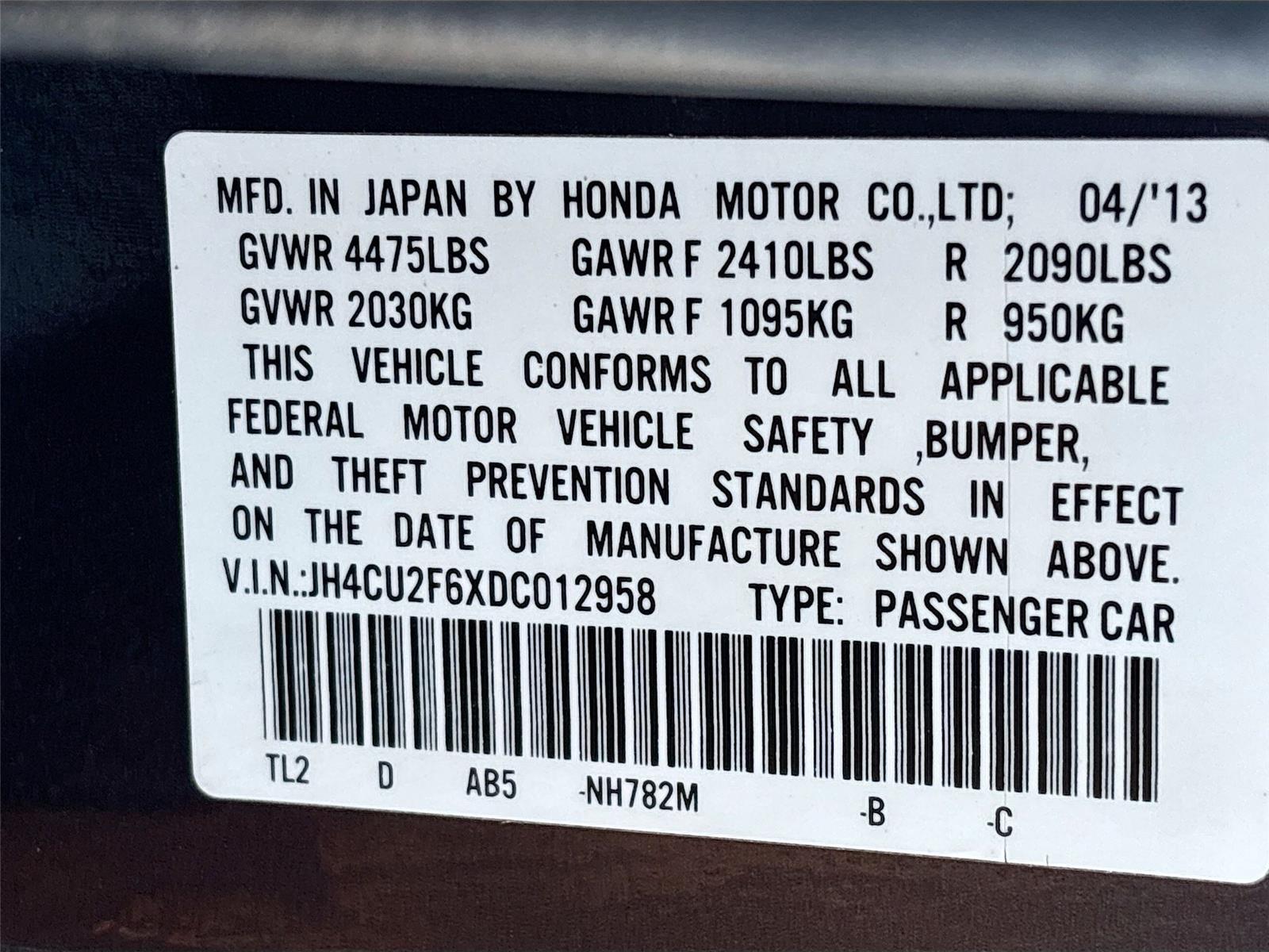 2013 Acura TSX Tech Pkg