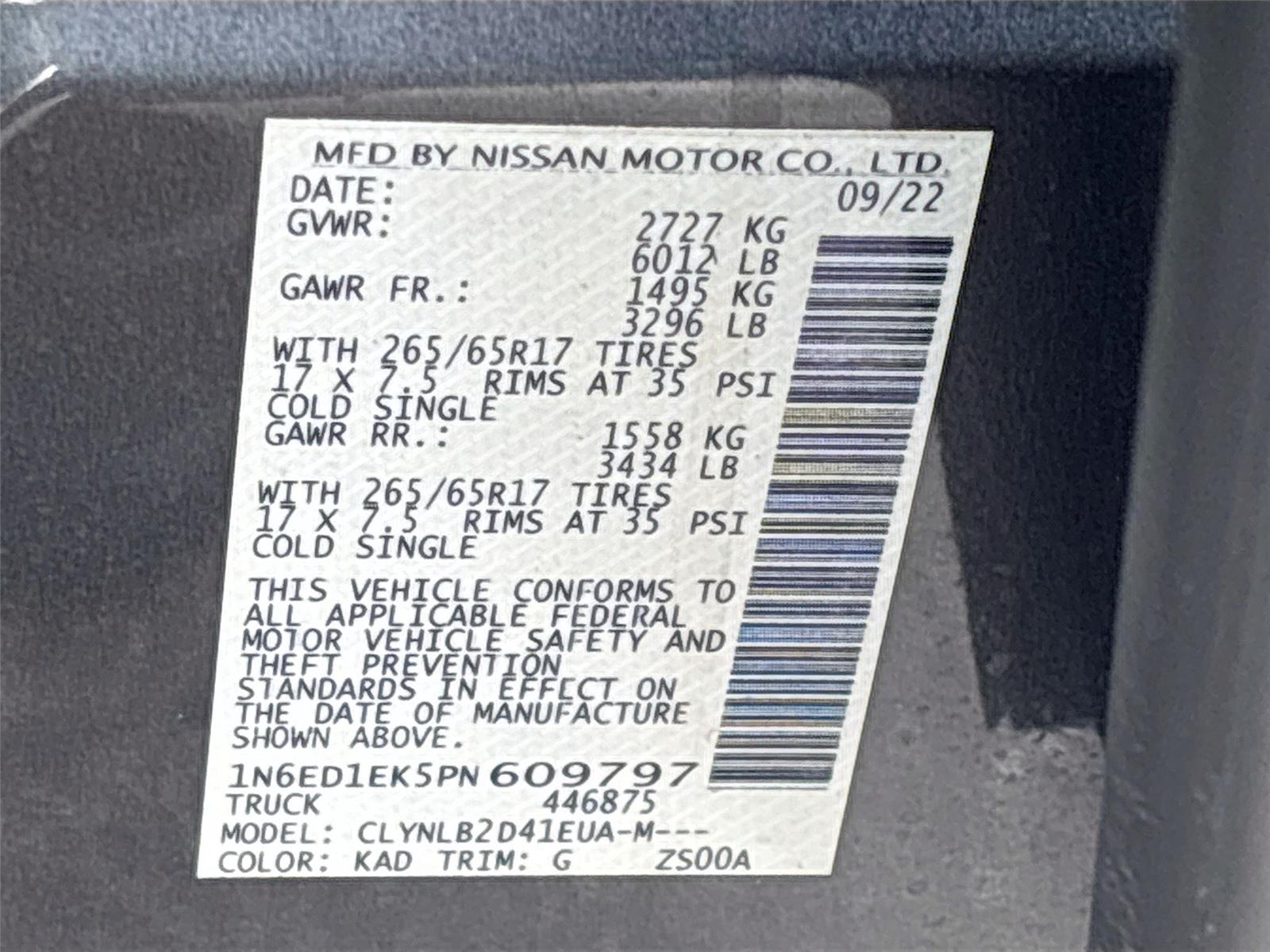 2023 Nissan Frontier SV