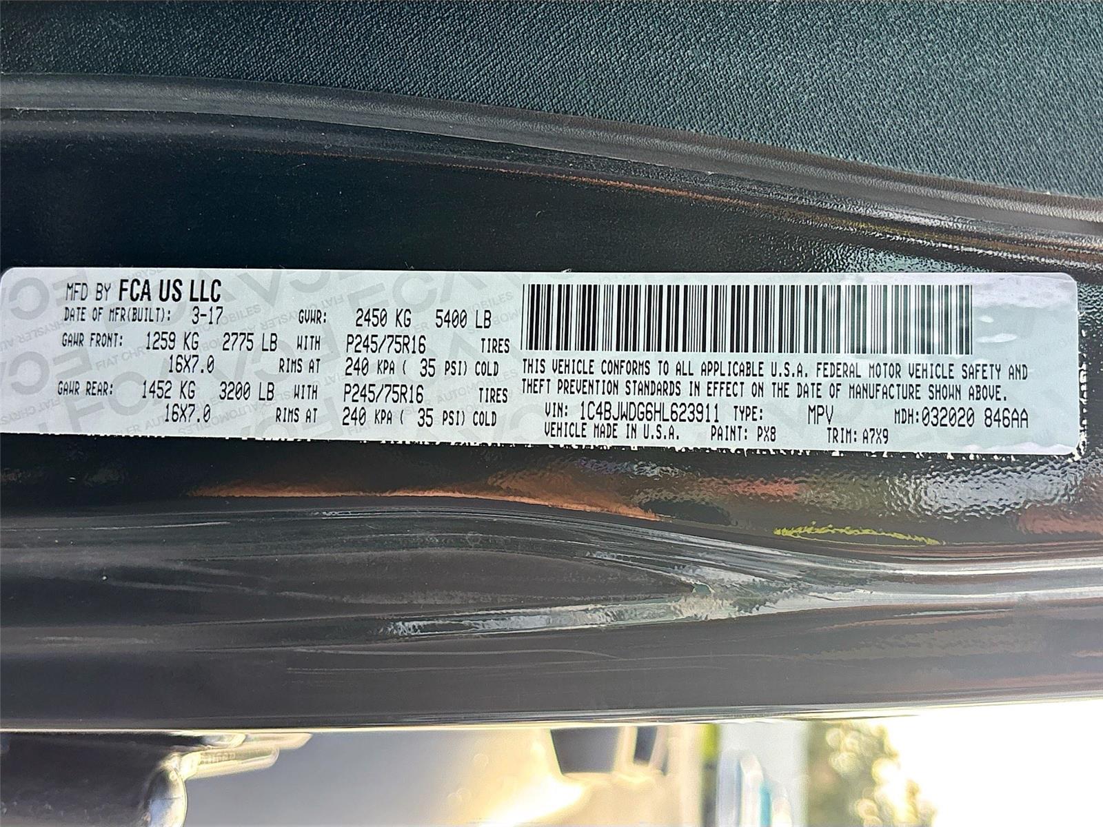 2017 Jeep Wrangler Unlimited Sport