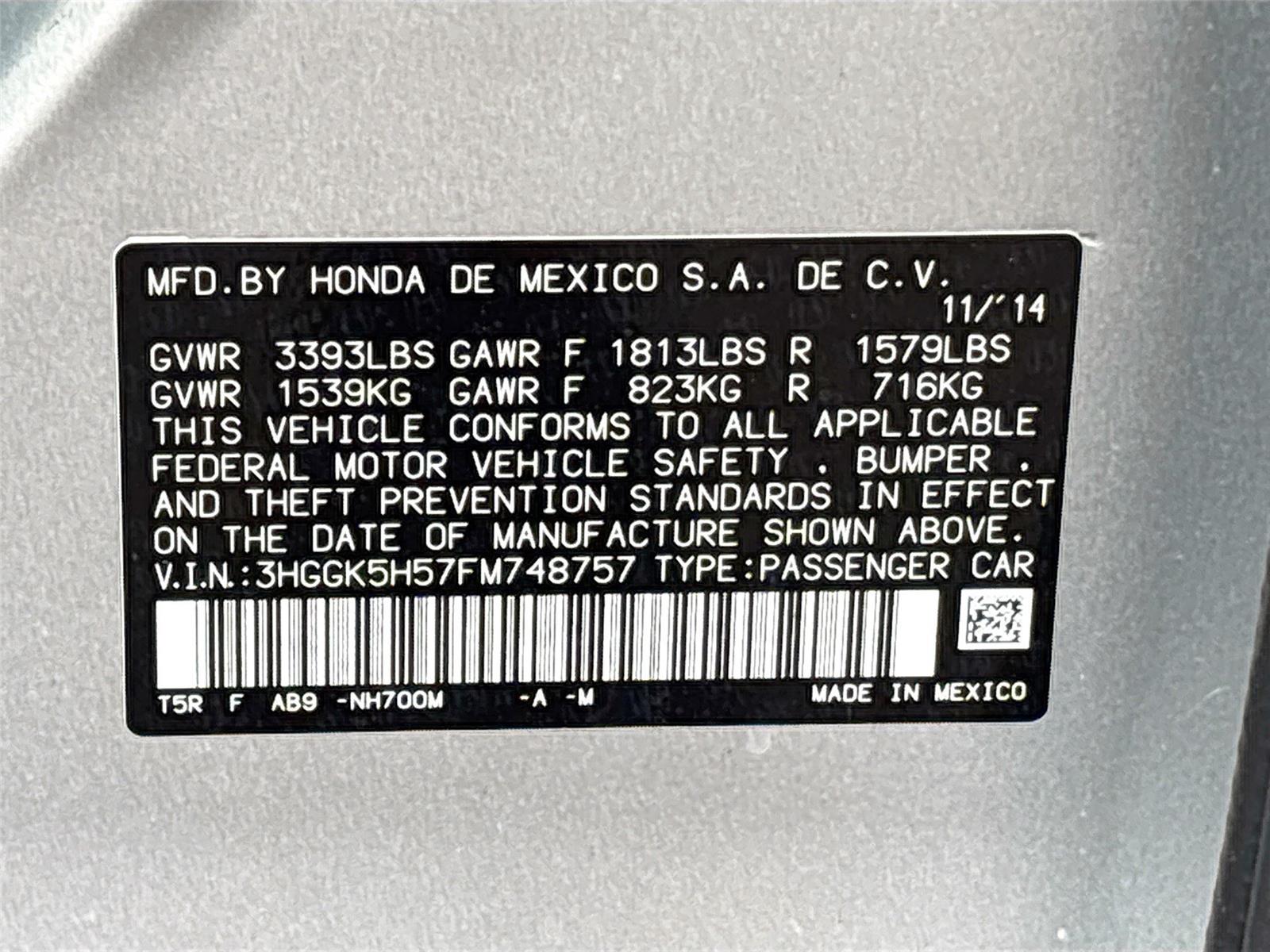 2015 Honda Fit LX