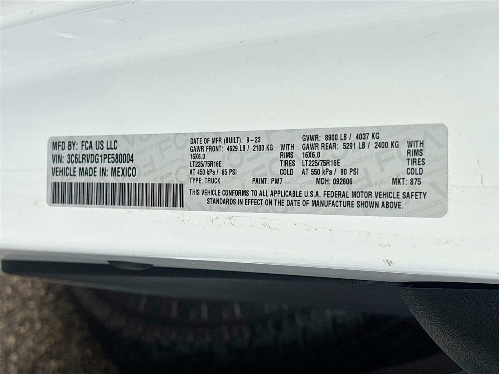2023 Ram ProMaster Cargo Van