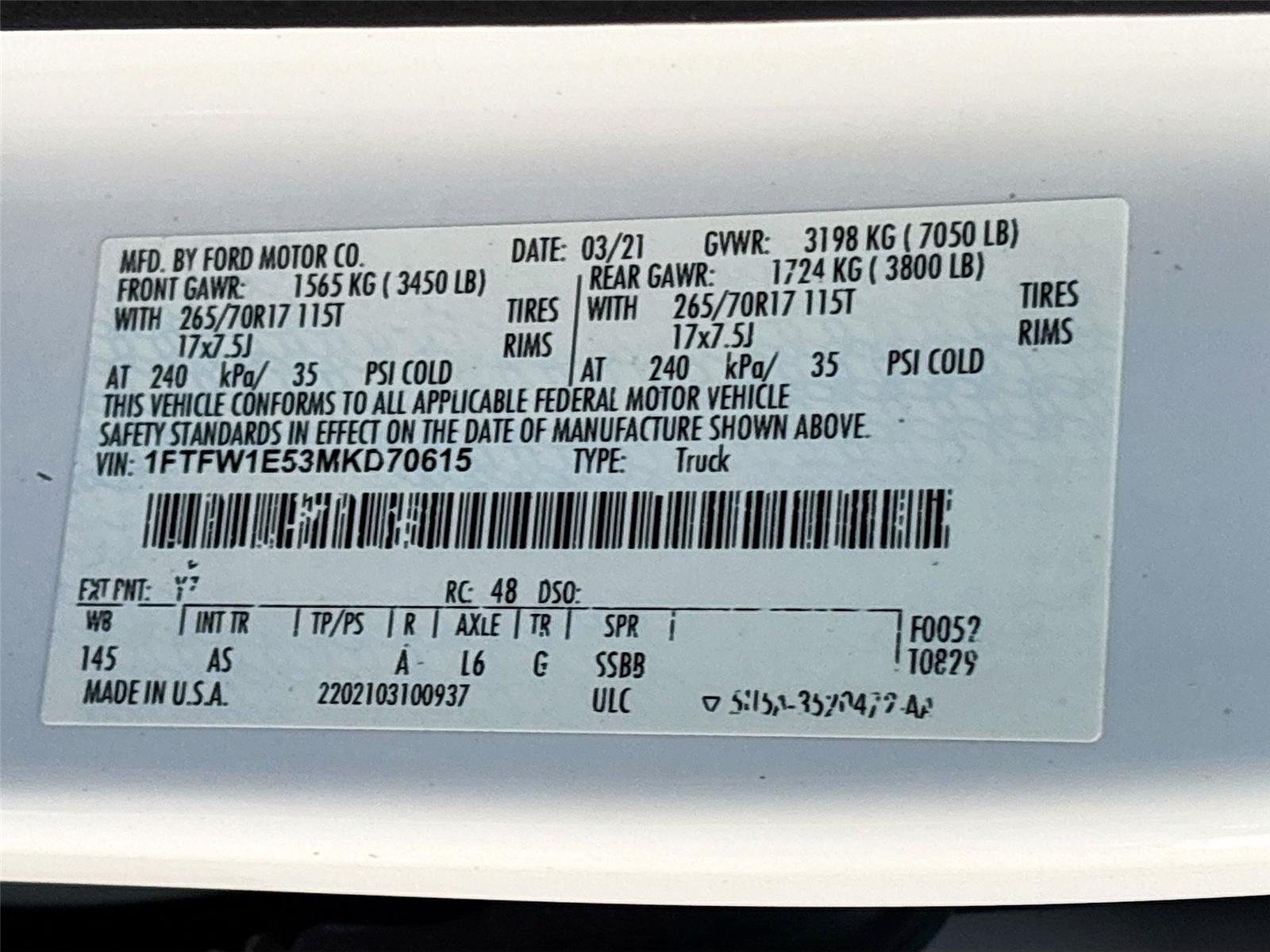 2021 Ford F-150 XL