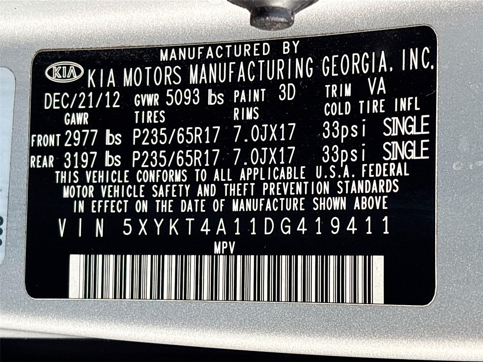 2013 Kia Sorento LX