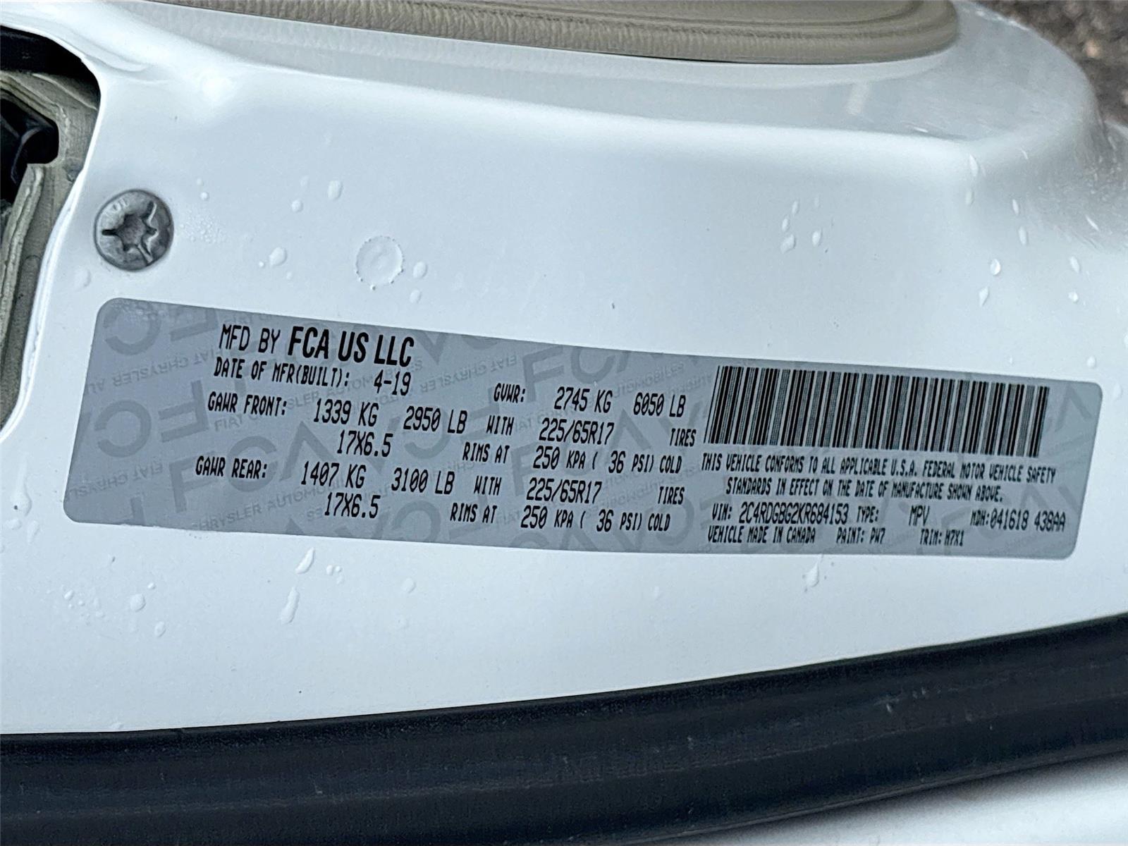 2019 Dodge Grand Caravan SE