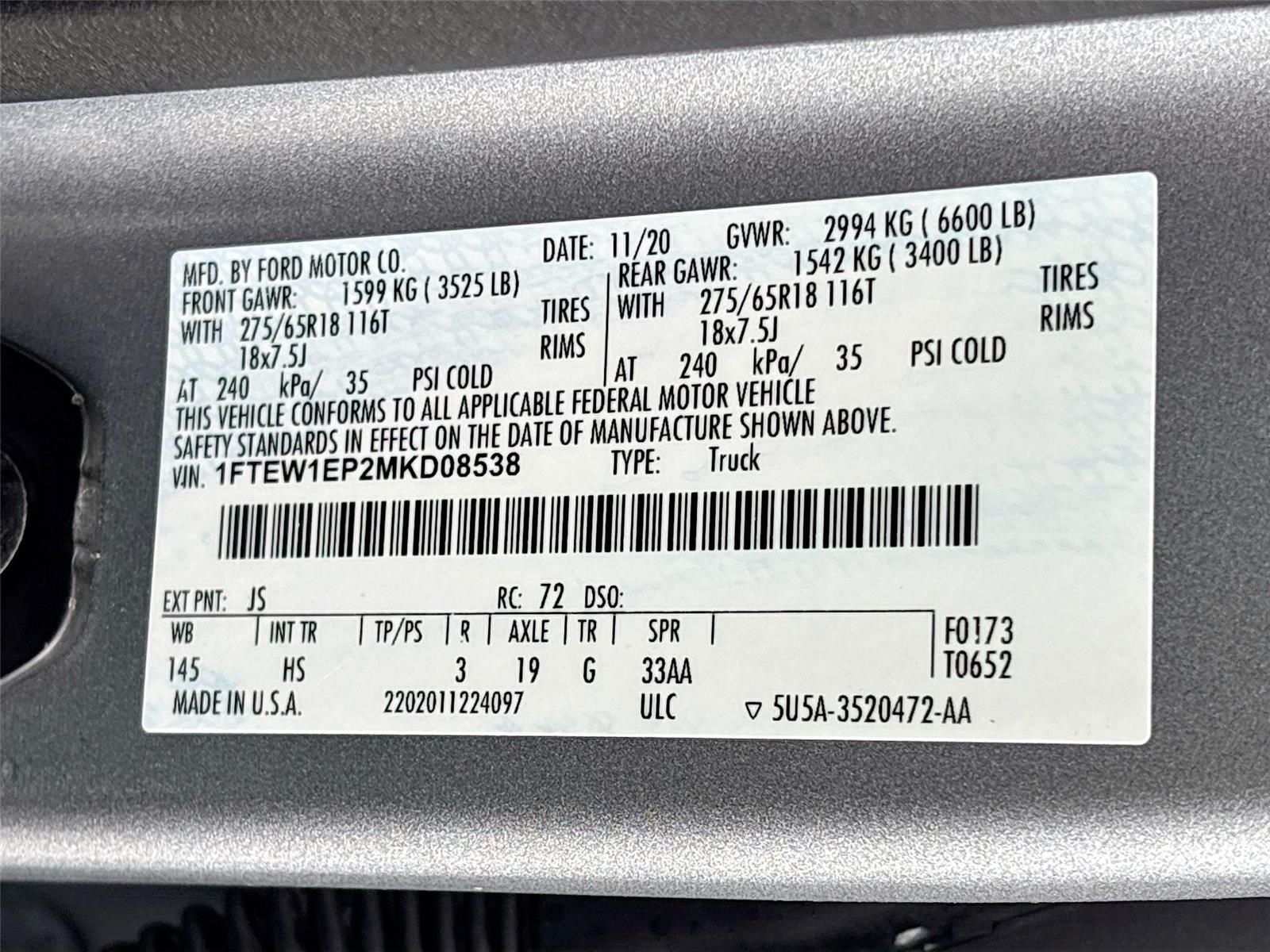 2021 Ford F-150 LARIAT