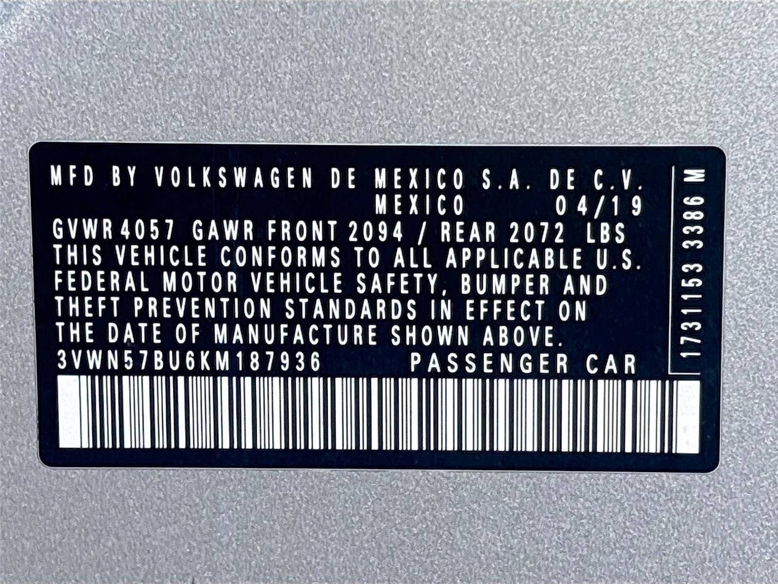 2019 Volkswagen Jetta S