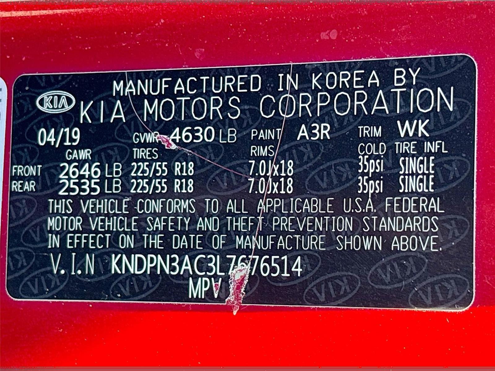 2020 KIA SPORTAGE EX