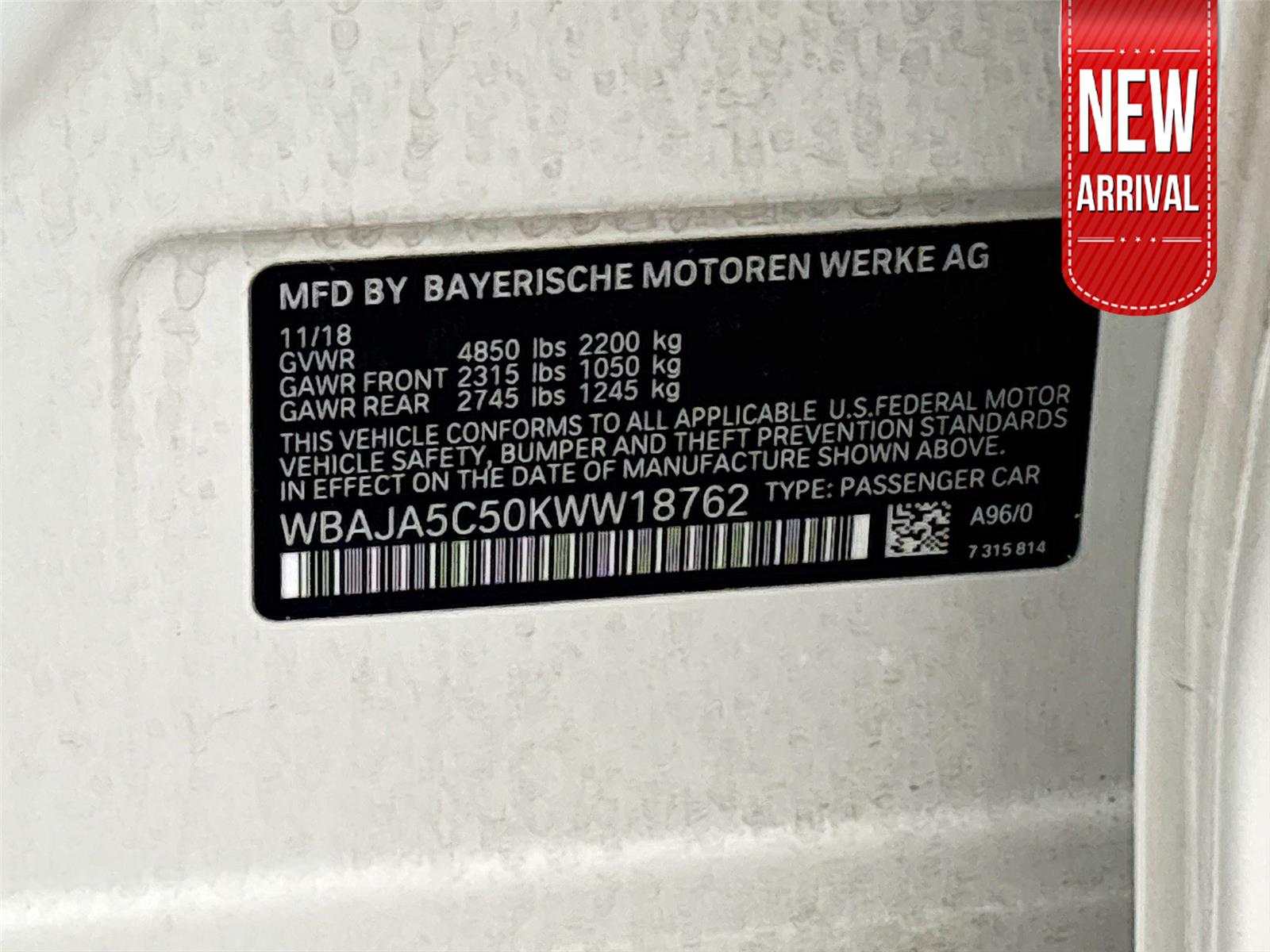 2019 BMW 5 Series 530i