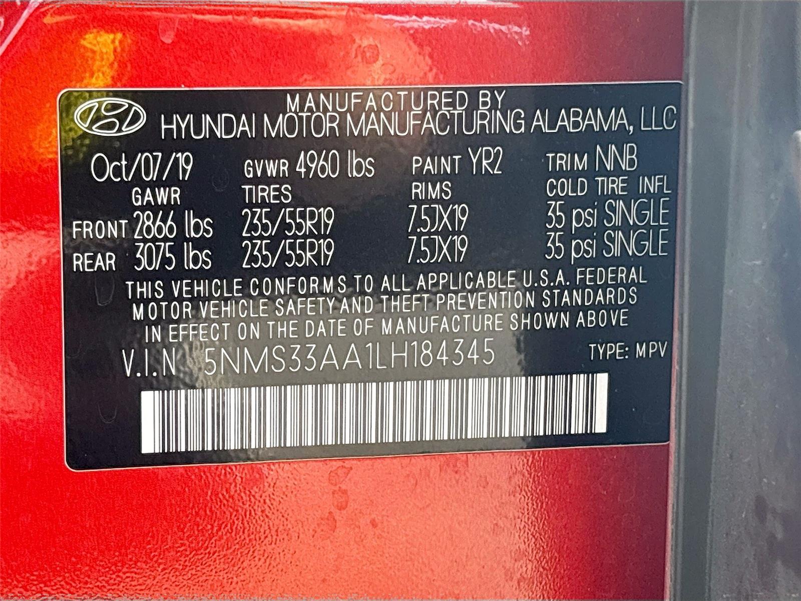 2020 Hyundai Santa Fe SEL