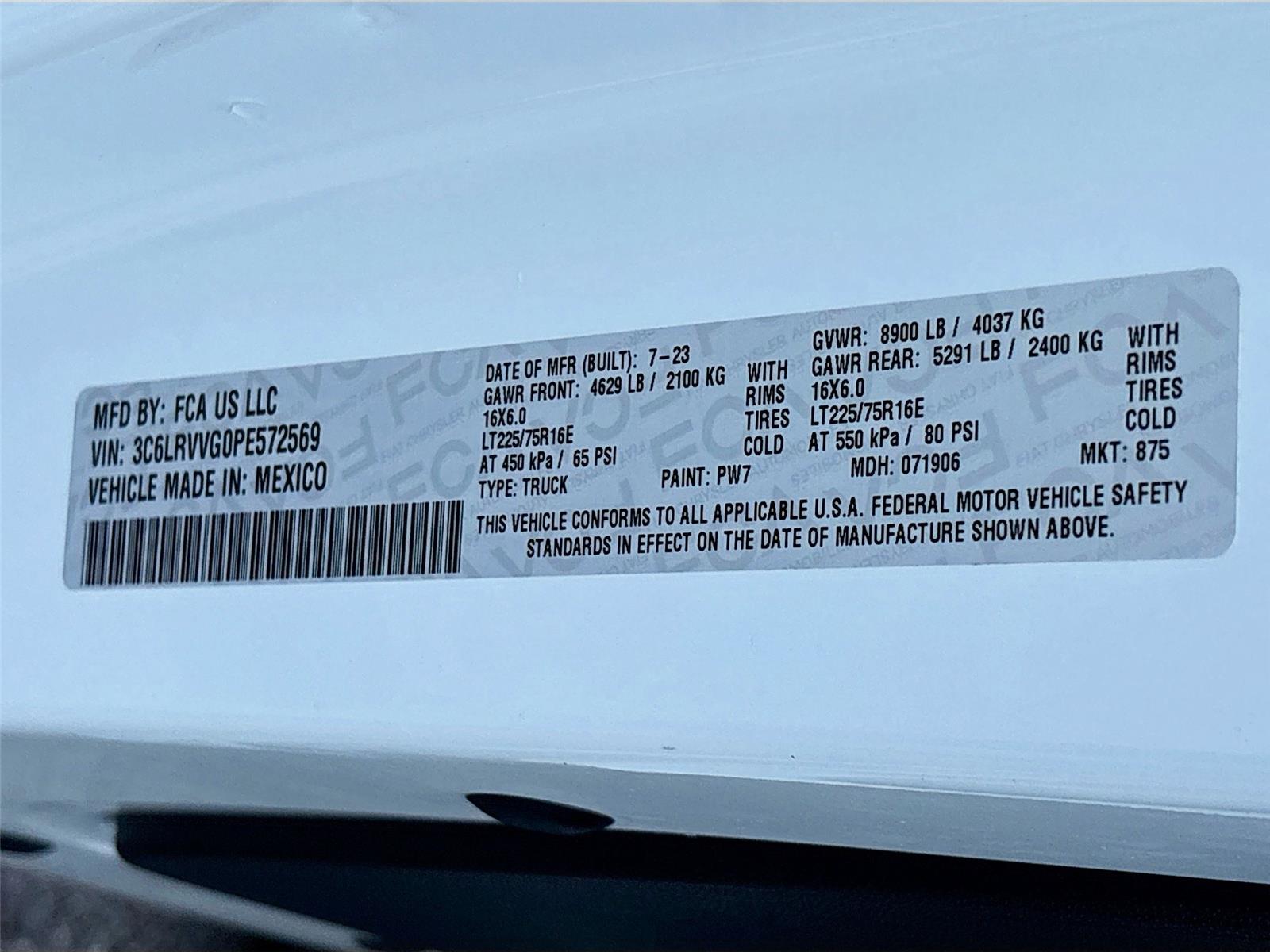 2023 Ram ProMaster Cargo Van