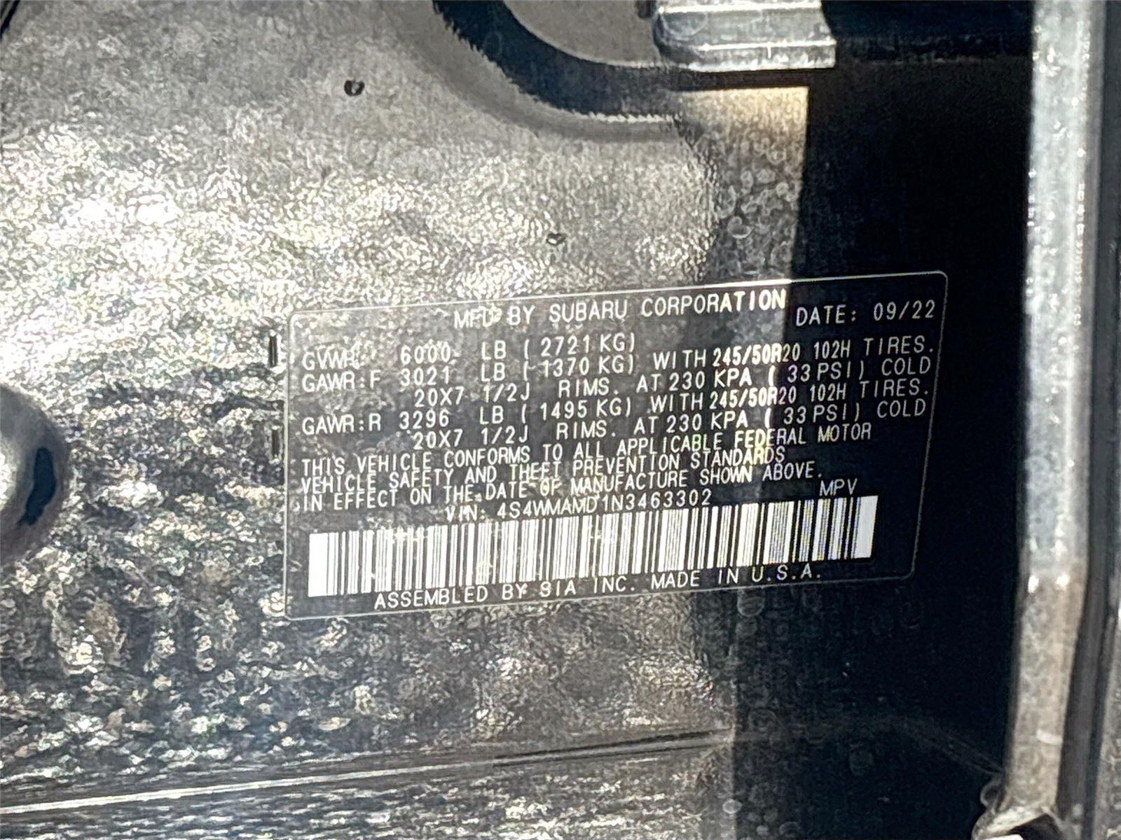 2022 Subaru Ascent Limited