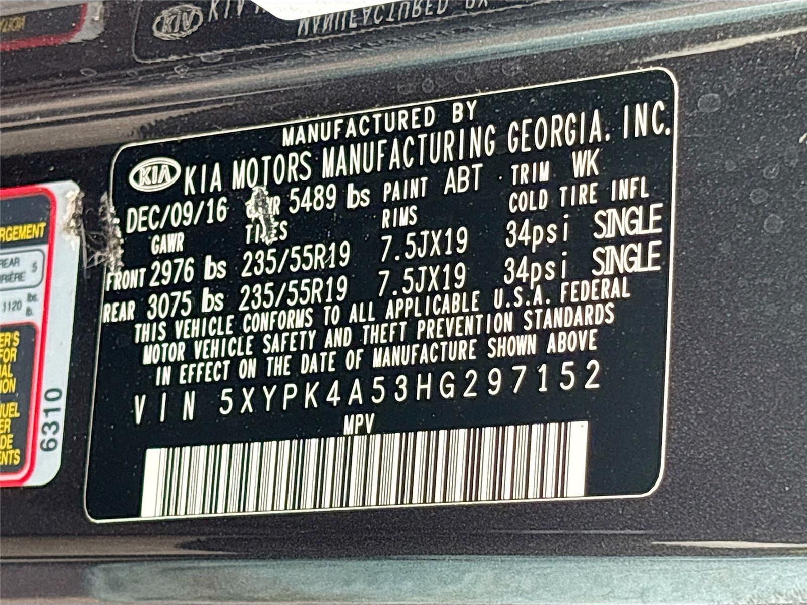 2017 KIA Sorento SX Limited V6
