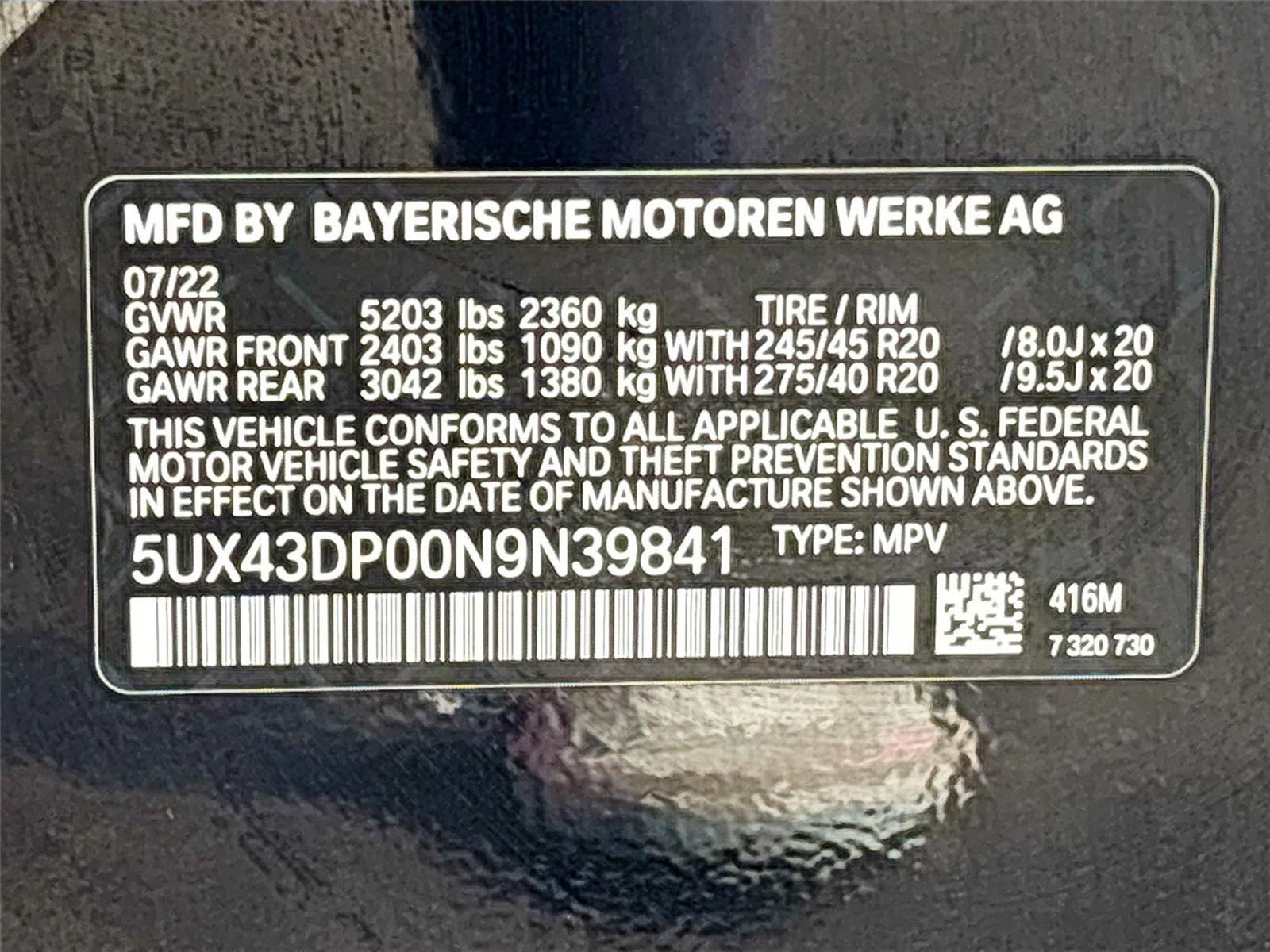 2022 BMW X3 sDrive30i