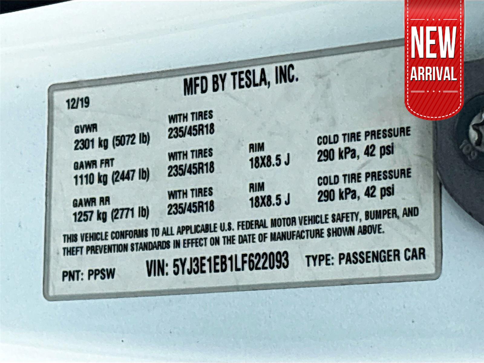 2020 Tesla Model 3 Long Range