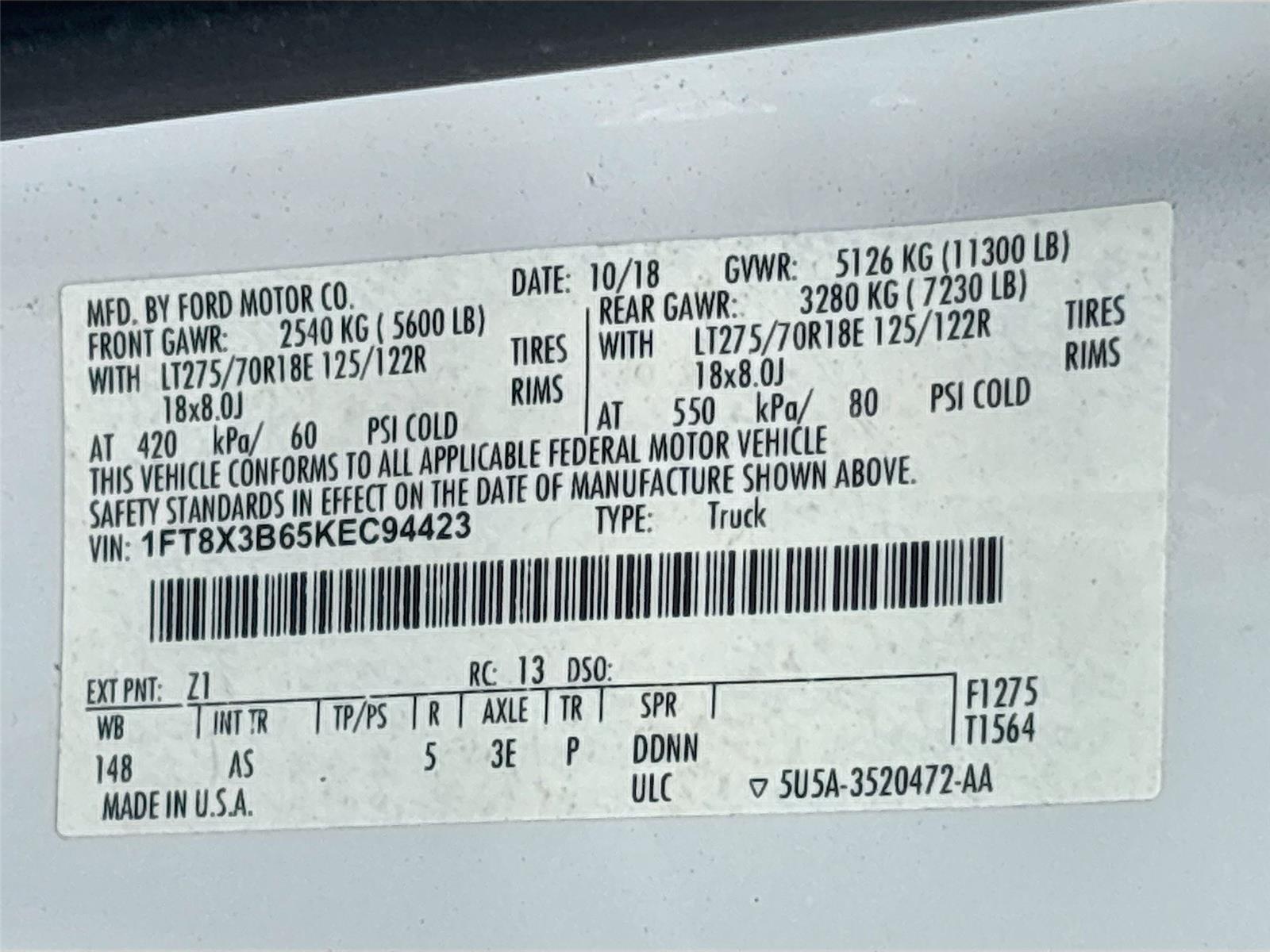 2019 Ford Super Duty F-350 SRW XL