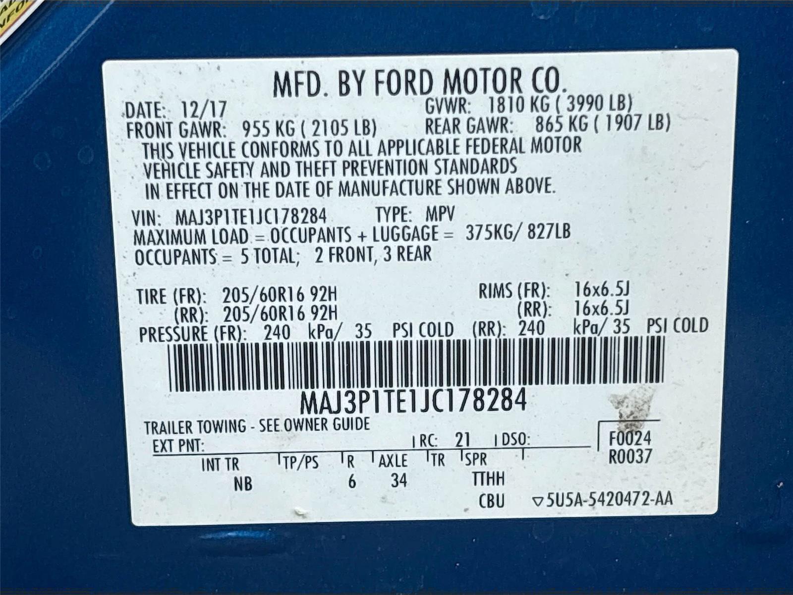 2018 Ford EcoSport SE