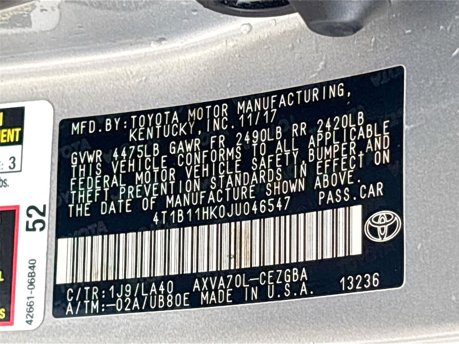 2018 Toyota Camry XLE