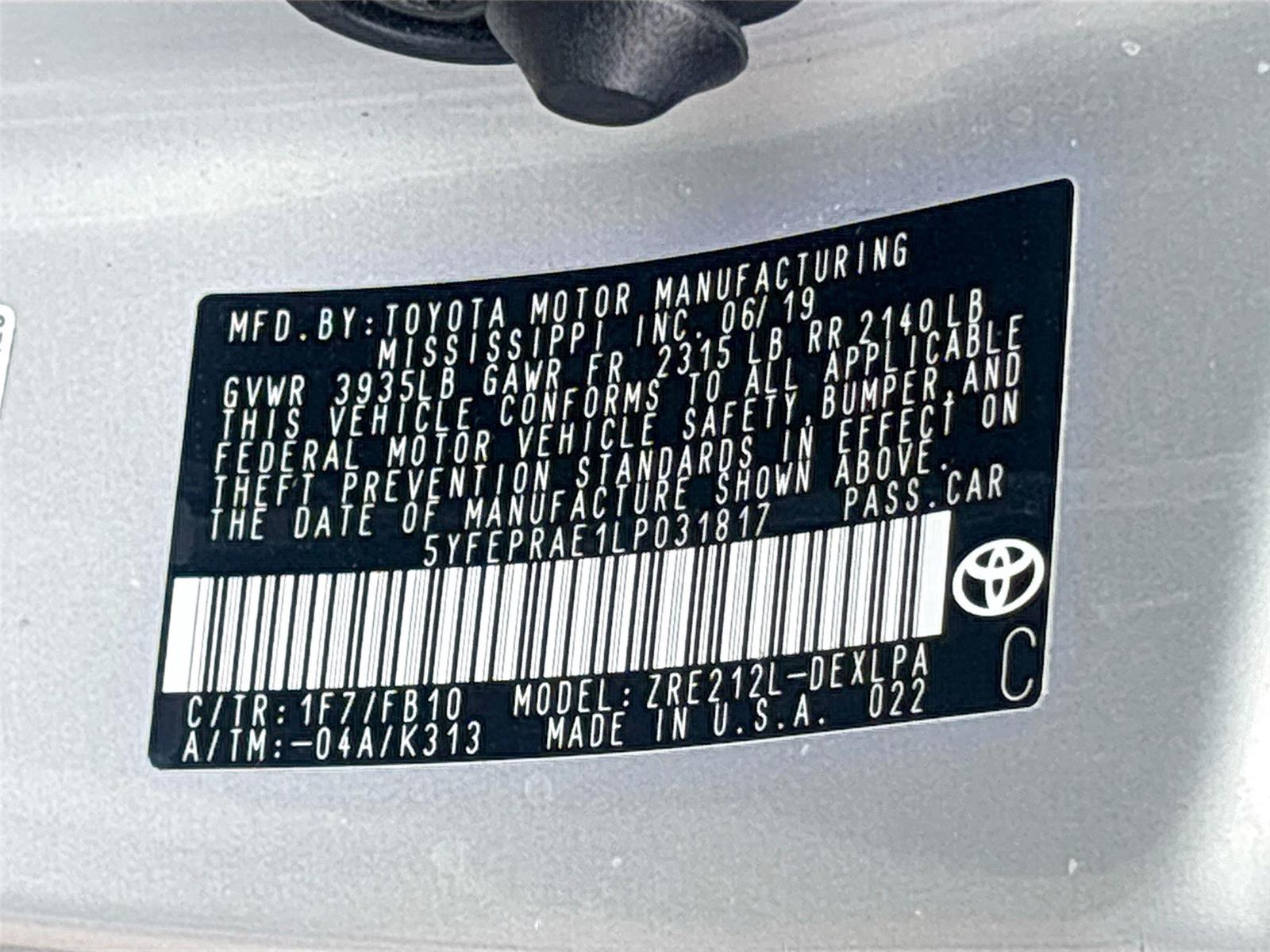 2020 Toyota Corolla LE